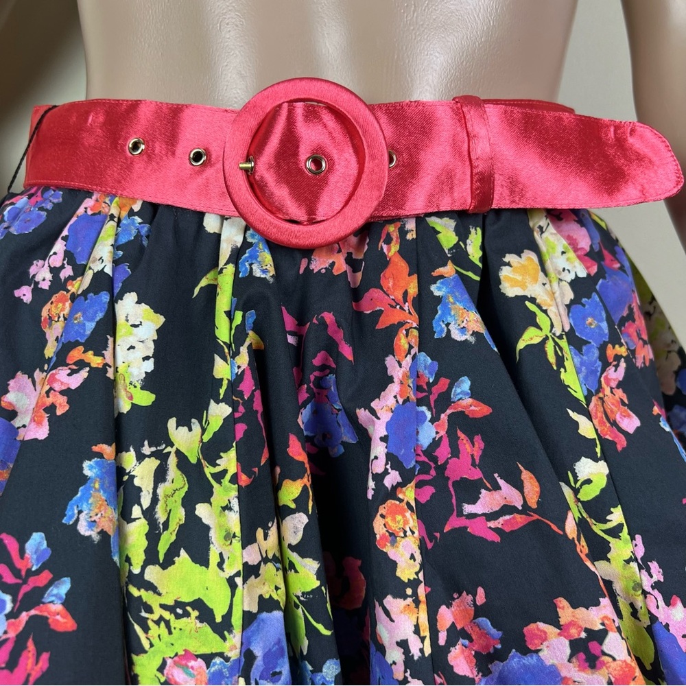 NEW CAROLINE CONSTAS FLORAL PRINT MINI SKIRT - Picture 4 of 10